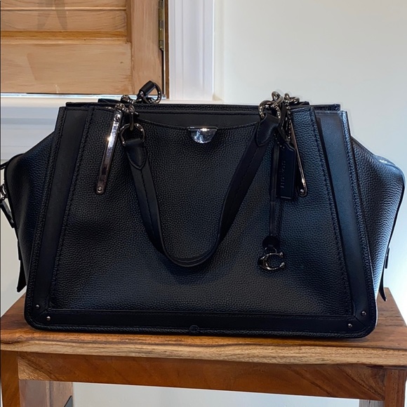 Coach Dreamer 36 Mixed Leather Black Gunmetal - Picture 1 of 10